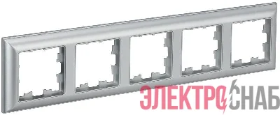 Рамка 5-м BRITE РУ-5-Бр алюм./алюм. IEK BR-M52-12-K47