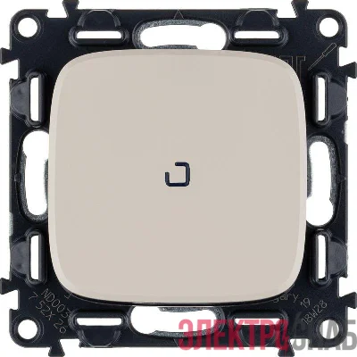 Переключатель 1-кл. СП Valena Allure 10А IP20 250В 10AX с подсветкой с лицев. панелью безвинтов. зажимы механизм сл. кость Leg 752826