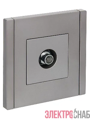Розетка TV оконечная FORTE&PIANO FP528 сталь IEK FP-A10-O-K46