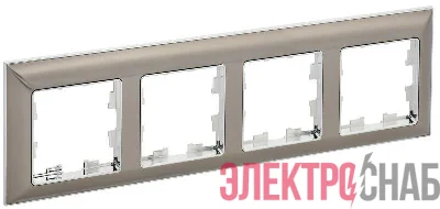 Рамка 4-м BRITE РУ-4-Бр хром/никель IEK BR-M42-12-4-K23