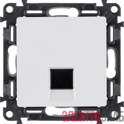 Розетка компьютерная 1-м Valena Life RJ45 кат.5E UTP с лицев. панелью механизм бел. Leg 753440