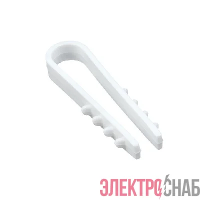 Дюбель-хомут d5-10мм для круглого кабеля бел. (уп.50шт) PROxima EKF plc-ncs50-5x10w