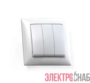 Выключатель 3-кл. СП Селена 10А IP20 С0510-406 бел. Кунцево 8105