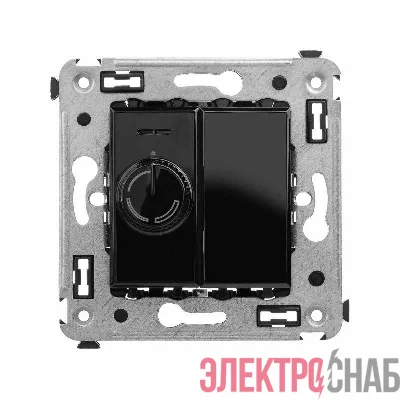 Диммер поворотный СП Avanti "Черный квадрат" DKC 4402133