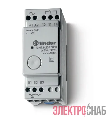 Реле модульное электронное шаговое/моностабильное 1НО 16А 24В AC/DC Ш=35мм IP20 FINDER 130100240000