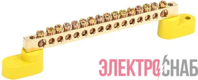 Шина PE &amp;amp;amp;amp;amp;amp;amp;amp;amp;amp;amp;quot;земля&amp;amp;amp;amp;amp;amp;amp;amp;amp;amp;amp;quot; ШНИ-6х9-16-У2-Ж на двух угловых изоляторах IEK YNN10-69-16C2-K05