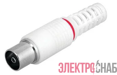 Разъем гнездо TV без пайки бел. (уп.100шт) Rexant 05-2043