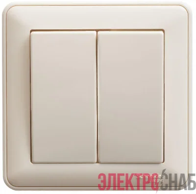 Выключатель 2-кл. СП W59 10А IP20 10АХ в сборе сл. кость SchE VS510-252-28