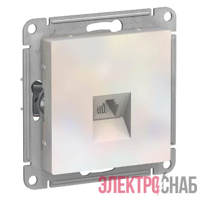 Механизм розетки телефонной 1-м СП AtlasDesign RJ11 жемчуж. SchE ATN000481