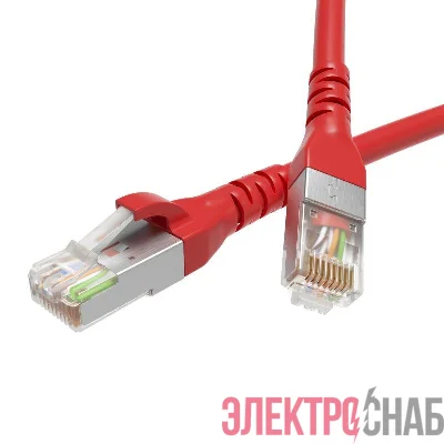 Патч-корд кат.5E F/UTP экранир. 4х2 LSZH 1м красн. DKC RN5EFU4510RD