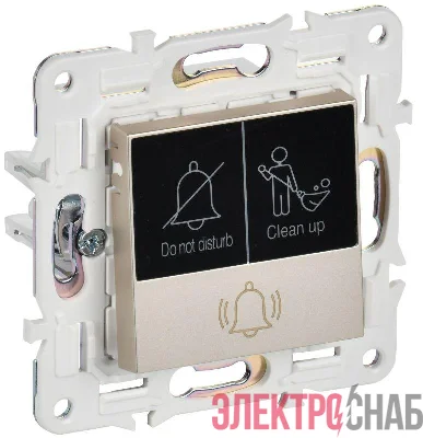 Кнопка звонка SKANDY 10А SK-V17Sh для отелей с индикацией шампань IEK SK-V14-2-10-K37