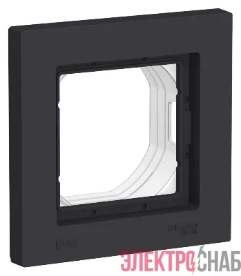 Рамка 1-м AtlasDesign Aqua IP44 карбон SE ATN441001