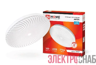 Светильник светодиодный DECO АВРОРА 36Вт 230В 4000К 2340лм 370х50мм IN HOME 4690612037400