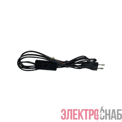 Провод с евроштекером с выключателем 2м 2х05кв.мм 2.5А черн. Duwi 28570 0