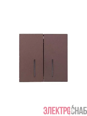 Выключатель 2-кл. с индик. СП ZIMA IP20 10А безвинт. зажим шоколад LEZARD 704-7388-112QC