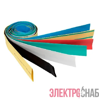 Набор трубок термоусадочных 10/5; 12/6; 16/8; 20/10; 25/12.5; 30/15; 40/20 (7 цветов по 7шт 1м) PROxima EKF tut-n-1-r