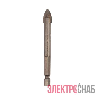 Сверло по стеклу и керамике 10мм (шестигранный хвостовик) Kranz KR-91-0644