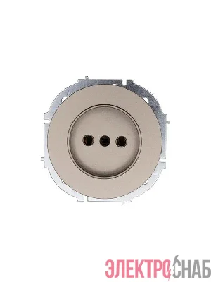 Розетка 1-м СП OSEN без заземл. ПБТ механизм титан LEZARD 743-3788-121B