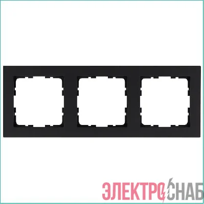 Рамка 3-м G-Classic черн. матов. soft touch Jasmart G1003PB