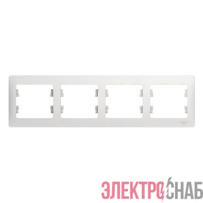 Рамка 4-м Glossa горизонт. бел. SE GSL000104