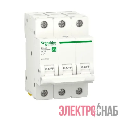 Выключатель автоматический RESI9 (АВ) С 10А 3P 6000А SchE R9F12310