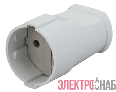 Розетка кабельная без заземл. прямая 10А бел. Rx1-W ЭРА Б0039680
