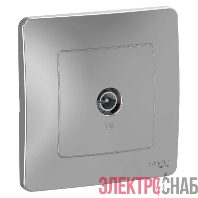 Розетка TV 1-м СП BLANCA алюм. SchE BLNTS000013
