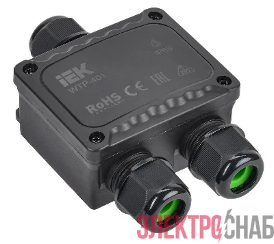 Коробка распределительная герметичная WTP-401 3 ввода IP68 IEK UWB10-Y-450-41-03-68