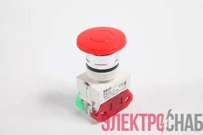 Выключатель кнопочный "Грибок" AE ВК-22 d22мм с фиксацией красн. DEKraft 25038DEK