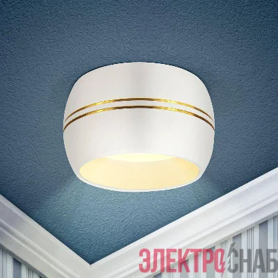 Светильник встраиваемый под GX53 KL81 WH/GD бел./хром ЭРА Б0049010