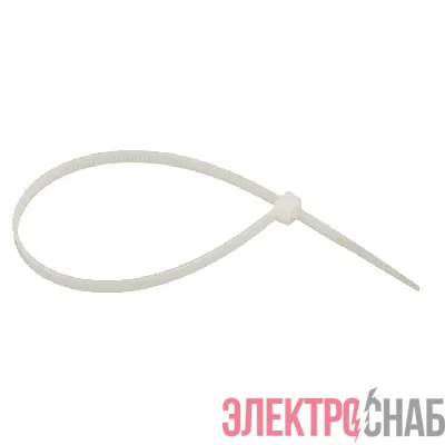 Хомут кабельный 3.6х180 нейл. бел. (уп.100шт) EKF plc-c-3.6x180