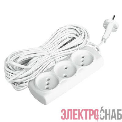 Удлинитель 3х10м 6А IP20 УДП-3-1000 1.3кВт ШВВП 2х0.75 ФАZА 1043122