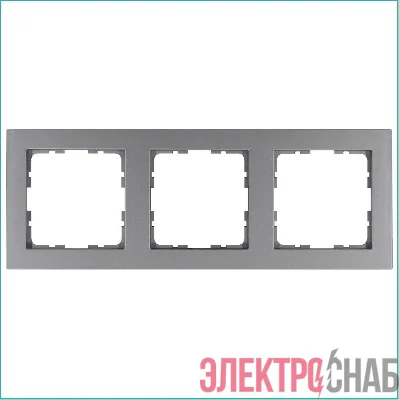 Рамка 3-м G-Classic алюм. Jasmart G1003S