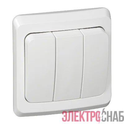 Выключатель 3-кл. СП Этюд 10А IP20 бел. SE BC10-003B