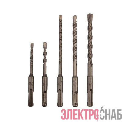 Набор буров по бетону 5-6х110 6-8-10х160мм 5шт пластик. коробка SDS PLUS Kranz KR-91-0406