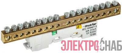 Шина PE "земля" неизол на универс. держ. 8х12-18-Ж TEKFOR IEK TF-NN20-18-DL-K05