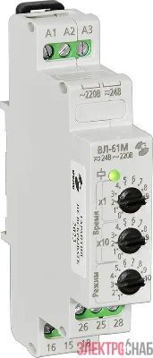 Реле времени ВЛ-61М 24В AC-DC/220В AC 10 режимов 0.1с.9.9ч Реле и Автоматика A8223-76911366