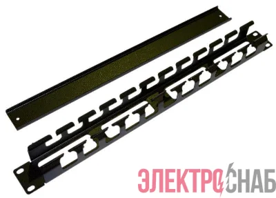 Организатор CM-1U-ML-COV кабельный с метал. кольцами и крышкой 19дюйм 1U Hyperline 16489