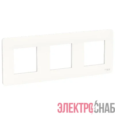 Рамка 3-м UNICA STUDIO бел. SchE NU200618