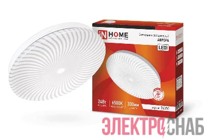 Светильник светодиодный DECO АВРОРА 24Вт 230В 6500К 1560лм 330х50мм IN HOME 4690612037394