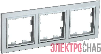 Рамка 3-м BRITE РУ-3-БрА алюм. IEK BR-M32-K47