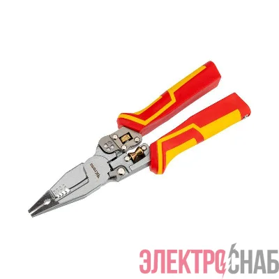 Плоскогубцы многофункциональные диэлектрические PRO 210мм с тестером Kranz KR-12-4656-3