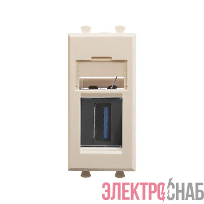Розетка USB 3.0 1мод. Avanti "Ванильная дымка" тип А-А модульная DKC 4405301