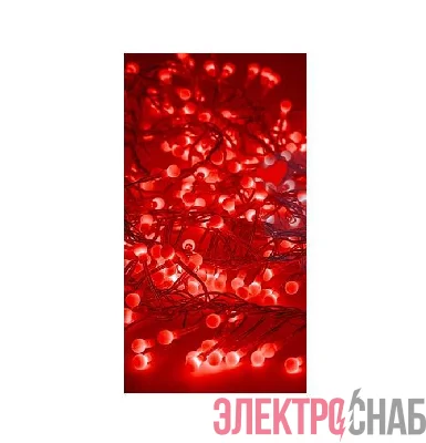 Гирлянда "Мишура LED" 6м 576LED красн. прозр. провод 35Вт 220В IP20 NEON-NIGHT 303-612