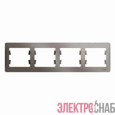 Рамка 4-м Glossa горизонт. платина SchE GSL001204