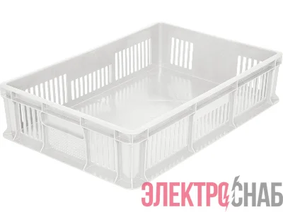 Ящик 600х400х140 мм дно сплош.стенки перф.без ручек натуральный морозостойкий 705.02.02 м 705.02.02 м