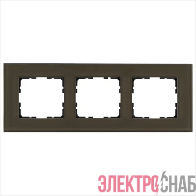 Рамка 3-м G-Glass стекло каперсовый Jasmart G1003GT