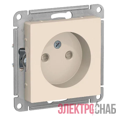 Механизм розетки 1-м СП ATLAS DESIGN без заземл. защ. шторки 16А беж. SchE ATN000249
