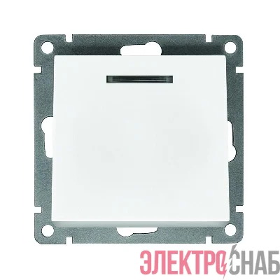 Выключатель 1-кл. СП Афина 10А IP20 с подсветкой механизм бел. Universal A0121
