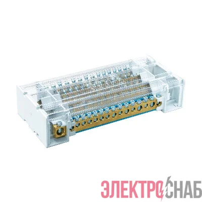 Блок распределительный 4р 11х7мм+2х8мм+2х9мм+1х12мм на DIN рейку с вын. клеммой DKC BD3160164